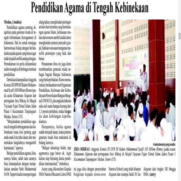 Khataman Al-Qur'an dan Peringatan Isra' Mi'raj