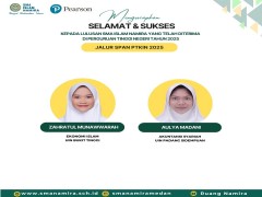 Alhamdulillah 2 orang siswa SMA Namira Lulus PTN jalur SPAN PTKIN 2025